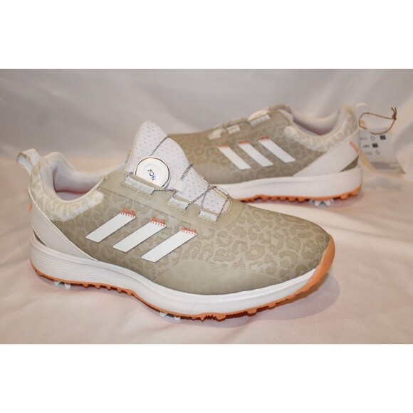 Adidas Women's S2G BOA 23 Golf Shoes BEIGE LEOPARD SZ 7.5 NWOB - Picture 2 of 5